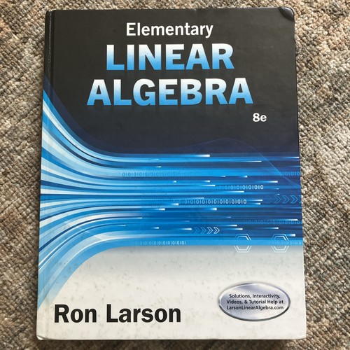 Elementary linear algebra 8th - elementary,