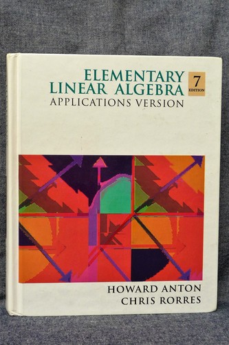 Elementary linear algebra - algebra, by