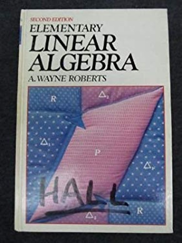 Elementary linear algebra - elementary,