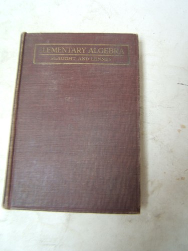 Elementary algebra slaught - elementary,