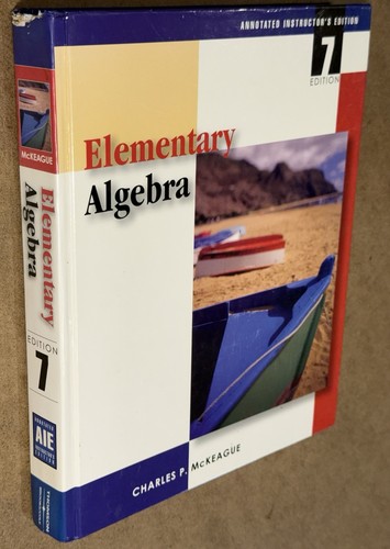 Elementary algebra 7th - algebra, edition